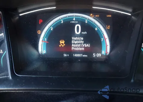 2019 Honda Civic Lx из США, поврежденный, VIN 19XFC2F6XKE046163